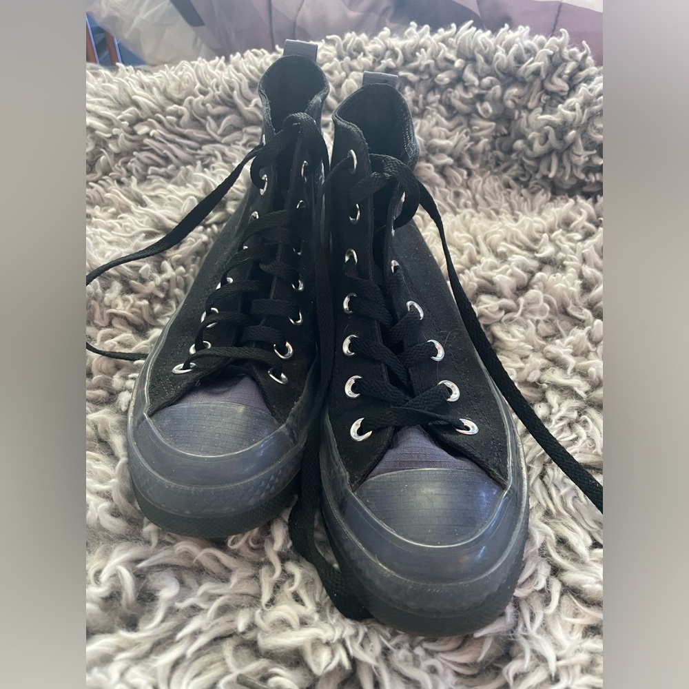 Black/Purple Converse (barely worn)